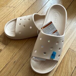 Crocs Cream Slide Sandals
